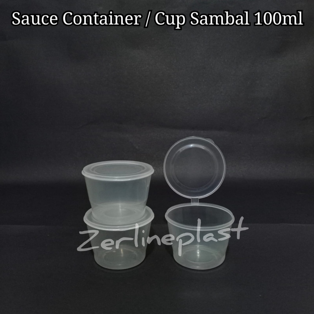 Sauce CONTAINER 100ml / Tempat Sauce - Cup Sauce Plastik @25pcs