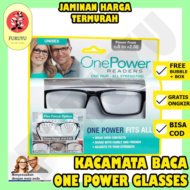 Kacamata Baca Plus Auto Focus ONE POWER GLASS READERS Unisex Oval Kotak