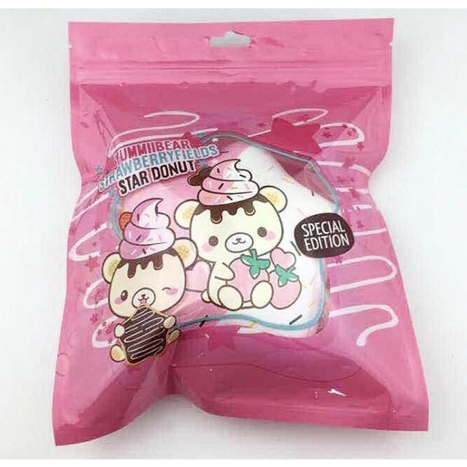 PROMO SQUISHY LICENSED yummiibear strawberryfields star donut (ORI) ---Terbaru---
