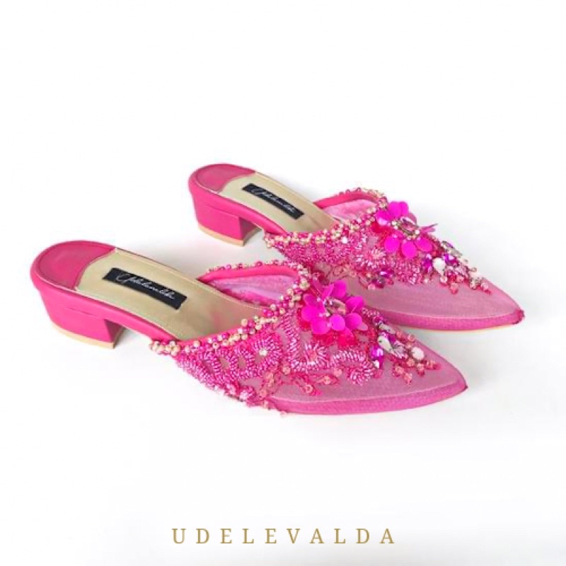 Udelevalda - Sepatu Payet fuchsia Custom wedding shoes pink