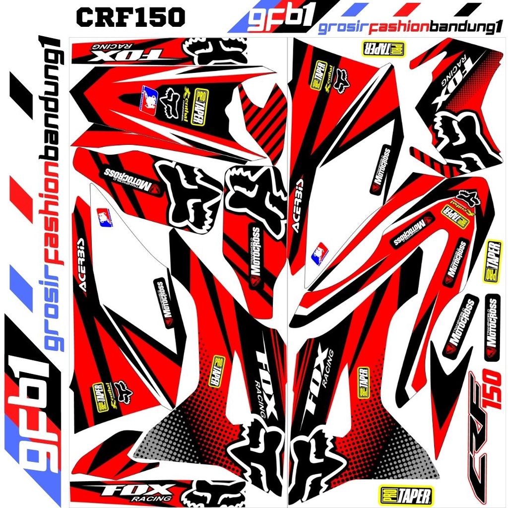 Motocross Decal CRF 150 Red striping sticker CRF 150