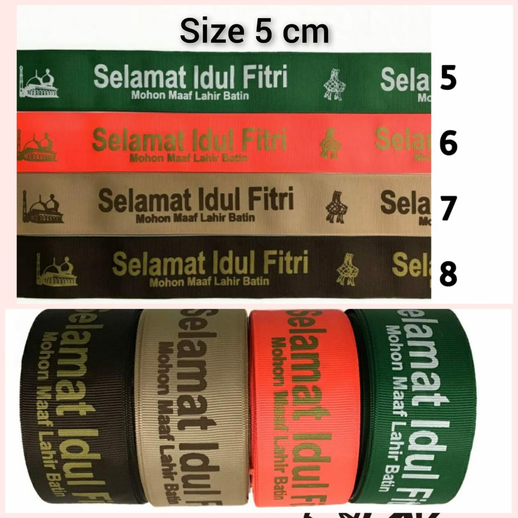 1 YARD (90 cm) - PITA IDUL FITRI DOUBLE SATIN DAN GROSGRAIN