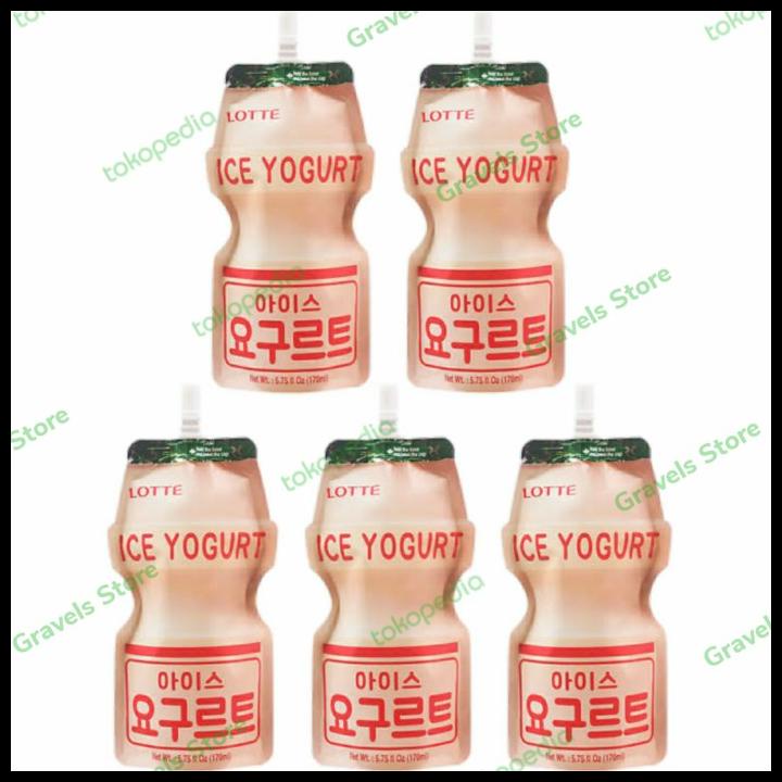 [Bundling 5 Pcs] Lotte Ice Yogurt - Es Rasa Yakult Ala Korea - Es Krim