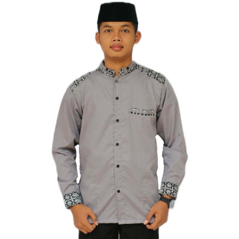 BAJU MUSLIM PRIA ORIGINAL LENGAN PANJANG PREMIUM MOTIF ADIDAS