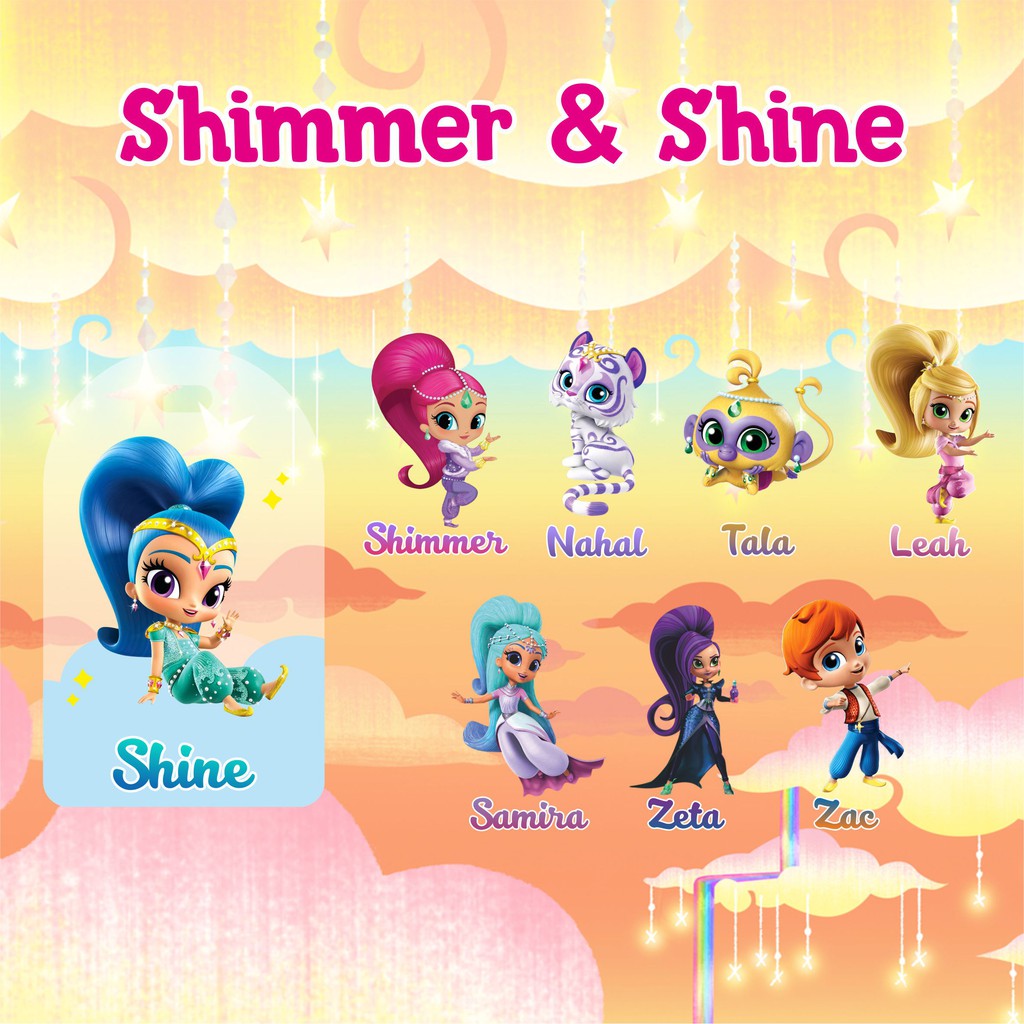 

1 Pcs Bag Tag Akrilik Tema Shimmer & Shine (Nama/ Tulisan Bisa Request)
