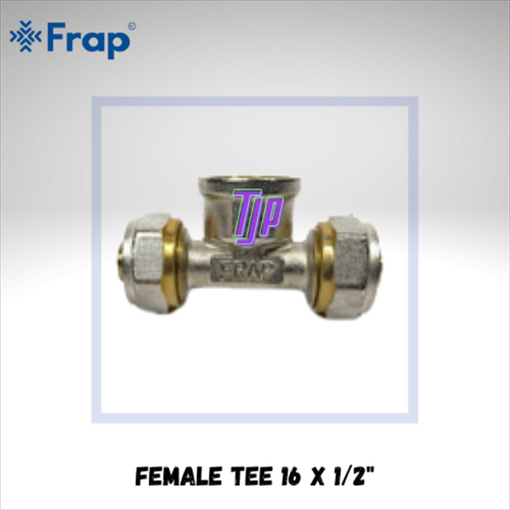 FEMALE TEE BRASS FRAP 1/2&quot; FITTING PIPA PEX