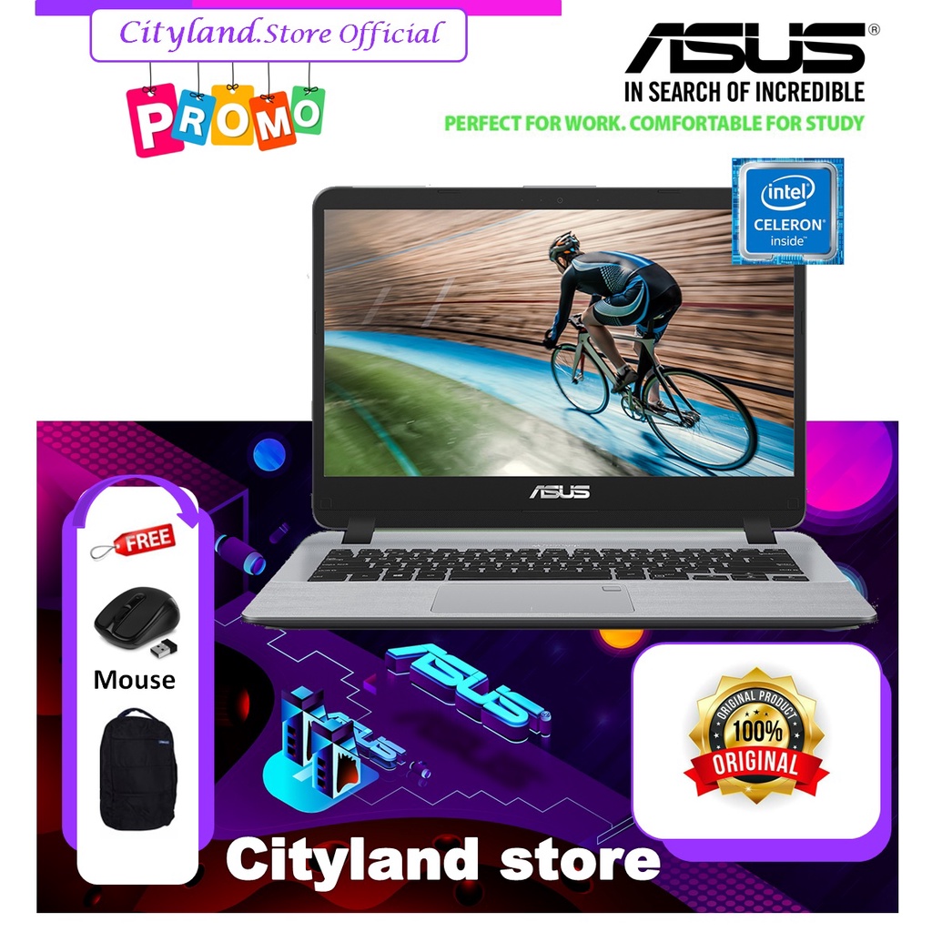 Laptop Asus Vivobook A407Ma Intel Celeron N4000 Finger Print Windows 10 64 Byte