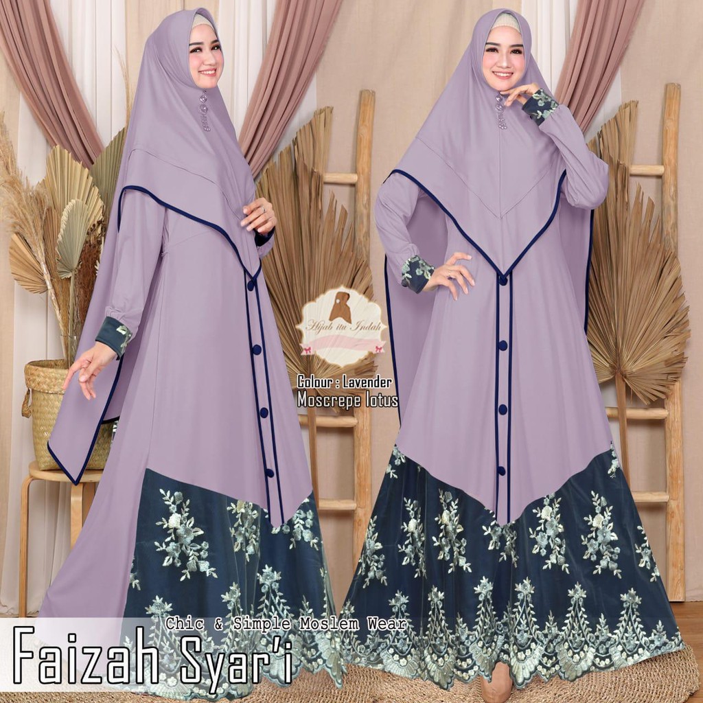 FAIZAH SYARI BAJU PESTA MAXI DRESS MUSLIM WANITA MURAH GAMIS SYARI CEWEK KEKINIAN GROSIR MODERN