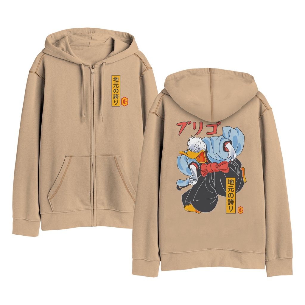 BRIGO Zipper Jumper Hoodie DONALD DUCK II Sweater Hoodie Resleting BRIGO Struggle Sablon DTF Fleece Cotton M-XXL (Pria &amp; Wanita) Free stiker&amp;Gantungan Kunci