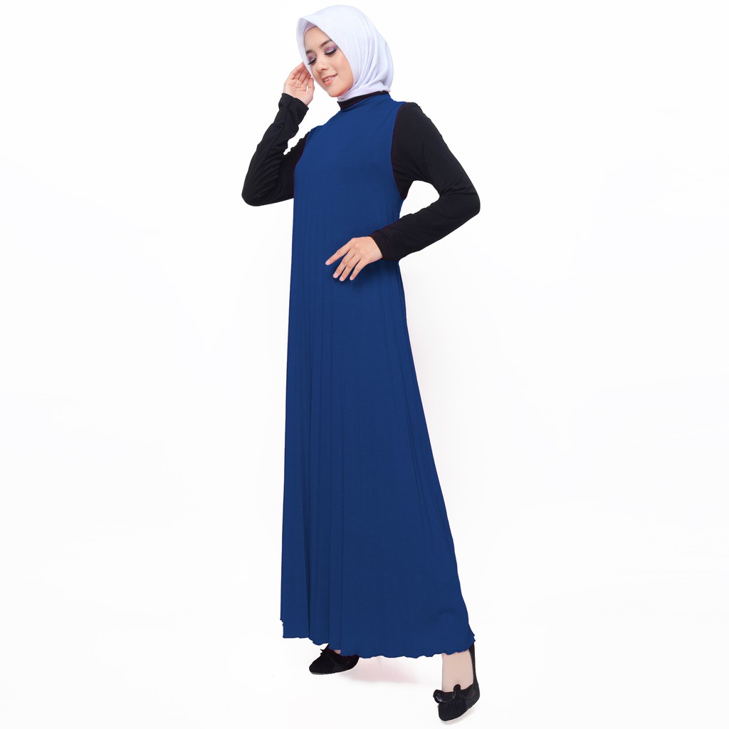 Long Dress lekbong flisket tanpa lengan Wanita model terbaru - XSHOP Ping Ping