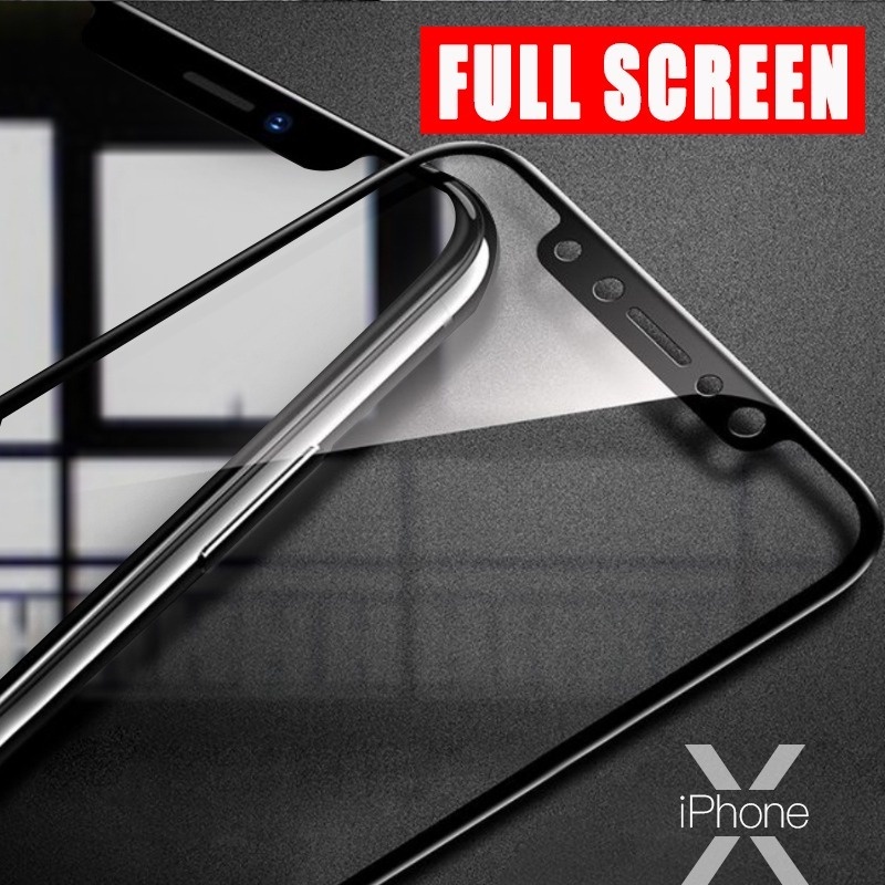 Pelindung Layar Tempered Glass 9H 5D Untuk iPhone 14 13 12 11 Pro X XS Max XR 7 8 6 6s Plus