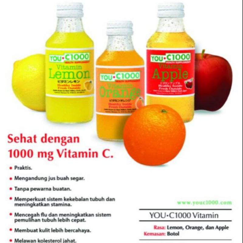 

You C1000 Vitamin orange dan lemon 140ml