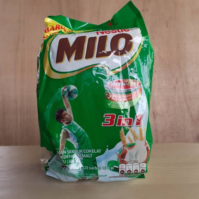 PROMO Susu Milo 3 in 1 Activ Go 20sachet @35g 700gram kemasan Polybag