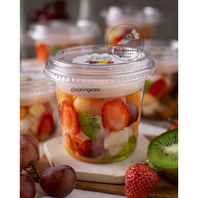 Cup Yoghurt isi 5pcs / Gelas Puding 2in1 / Gelas Yoghurt / Gelas Salad