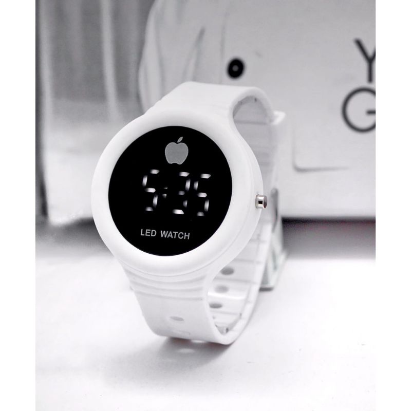 Jam Tangan LED Bulat Digital Pria Wanita Import Fashion Korea Jam Couple