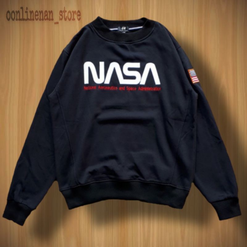 h&m nasa hoodie ราคา blue