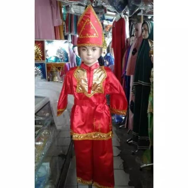 Baju adat minang anak laki laki size TK