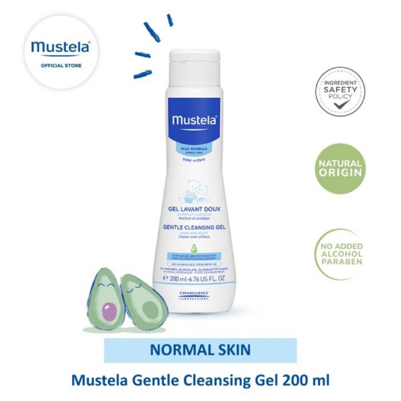 Mustela Bebe Gentle Cleansing Gel 200 ml/Sabun Mandi Bayi Mustela