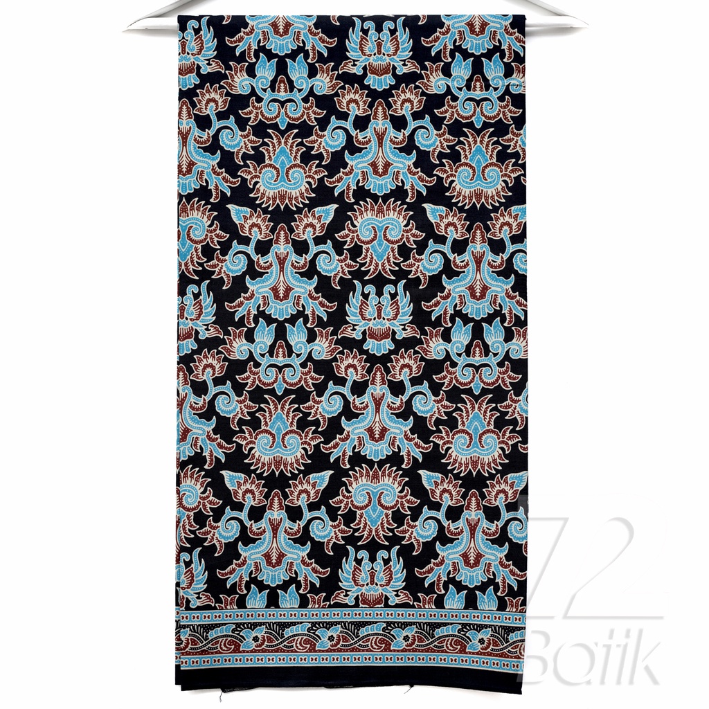 KAIN BATIK PREMIUM Bahan Katun Motif Arum Sari Warna Biru Muda Cyan Tosca Hitam 722870 Cap 72 Jarik Jarit Samping Kebat Panjang Batik Katun Modern Premium Bahan Seragam Batik Pernikahan Kantor Keluarga Murah Kamen Jadi Batik Bali Lembaran