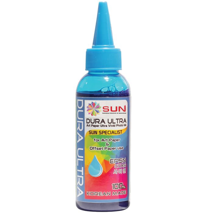 SUN ART PAPER INK 100 ml - Tinta DURA ULTRA CYAN
