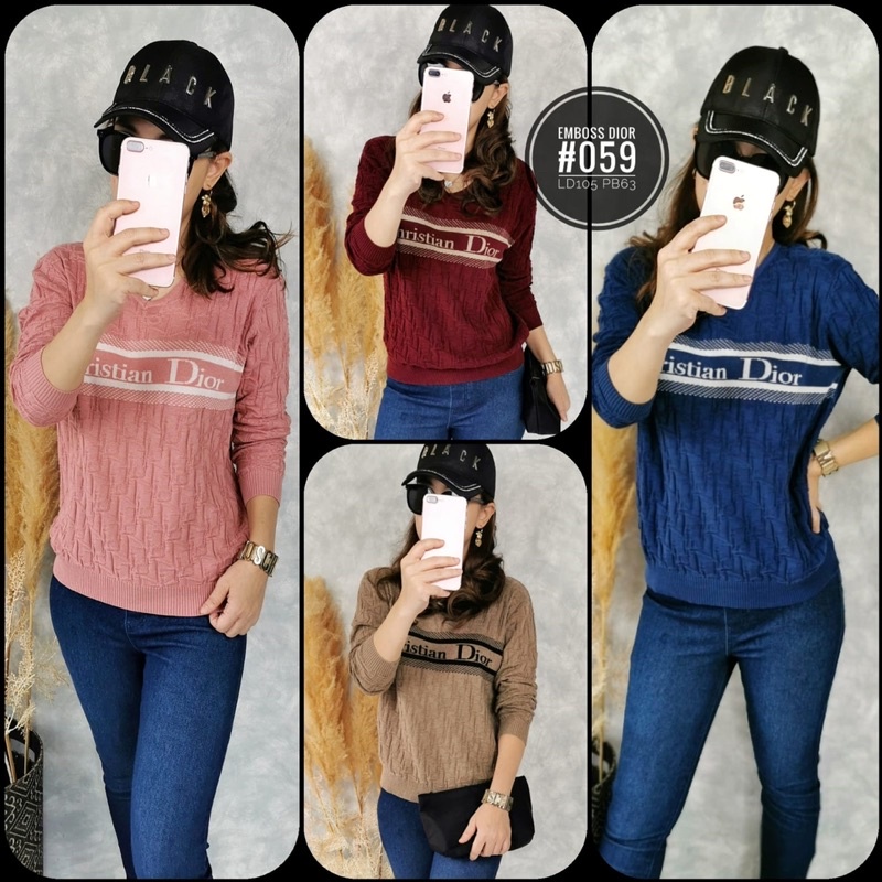 Rajut emboss Dior 059
