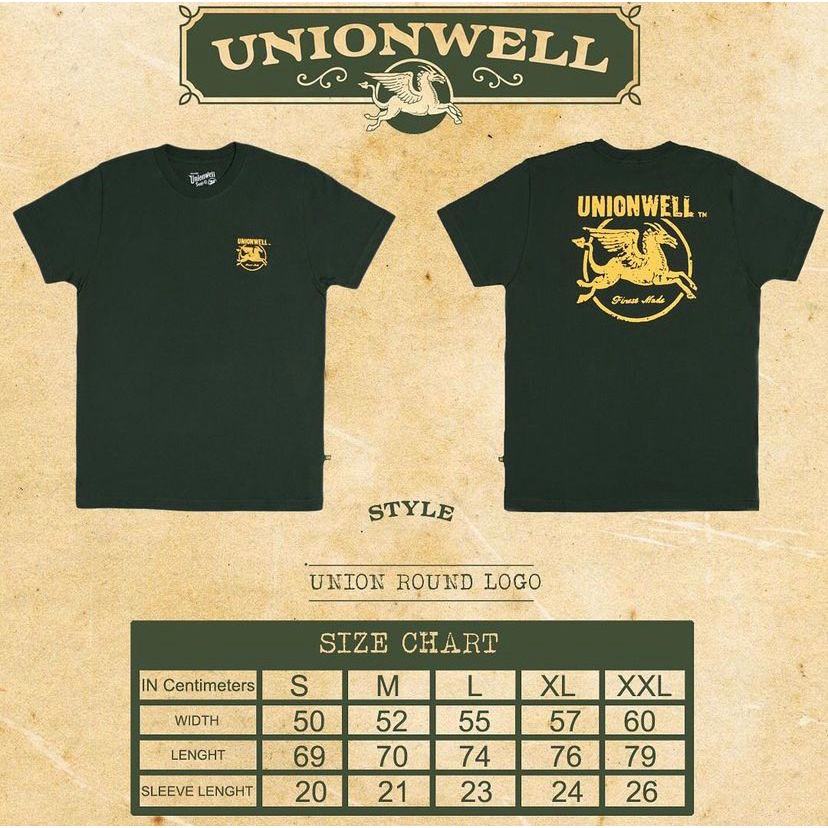 Unionwell T-shirt Unionround Logo Green