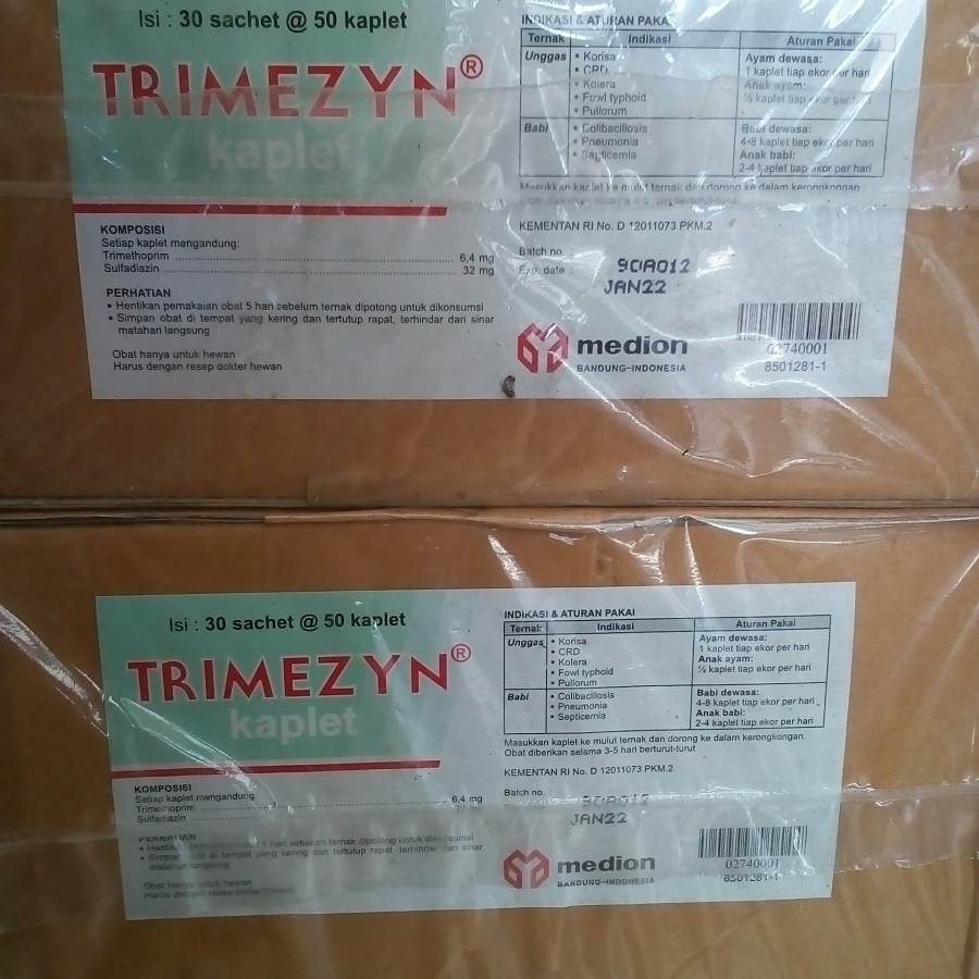 trimezyn 50 kaplet BOX isi 30 sachcet