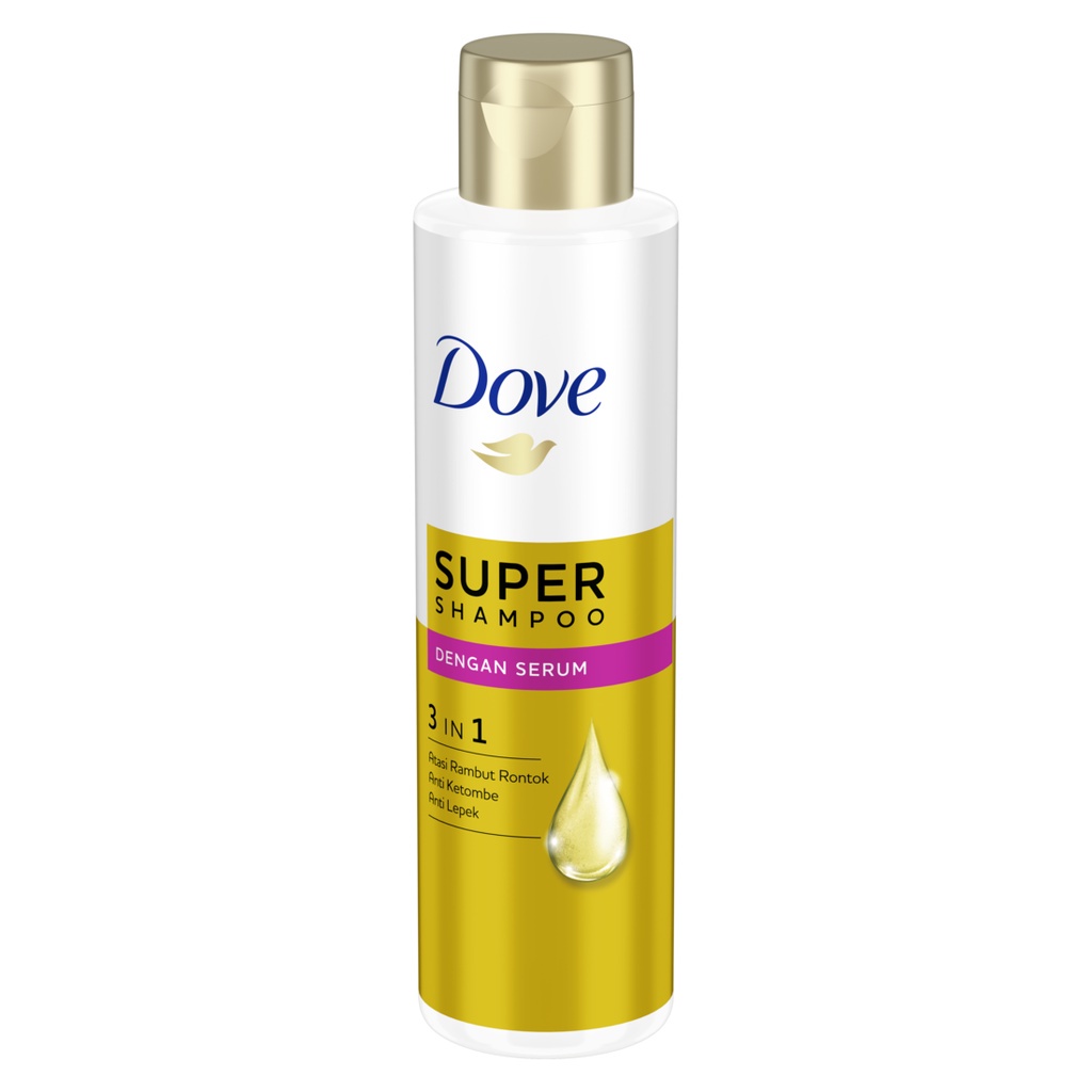 Dove 3 In 1 Super Shampoo Hair Serum 125Ml - Anti Lepek Anti Ketombe Anti Hair Fall-3