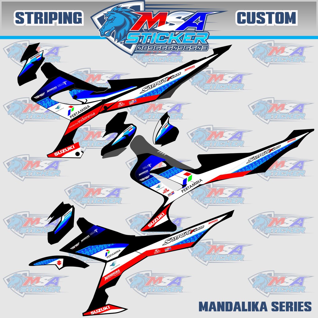 STRIPING CUSTOM SUKA SUKA SATRIA FU F BARONG CBU INJEKSI FI FACELIFT / STICKER VARIASI MANDALIKA