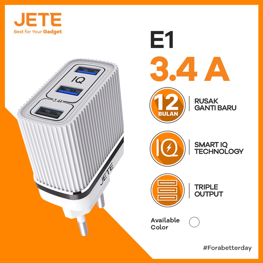 CHARGER JETE E1 3,4A WHITE - ORIGINAL JETE