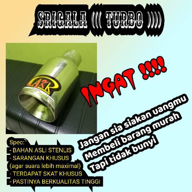 Knalpot srigala SPECIAL BUNYI TURBO SPECIAL  COD COD