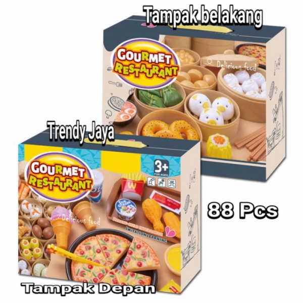 Mainan DIMSUM Pretend Play Fast Food DIMSUM Mainan Education Anak - DimsumSet 88pcs Diskon