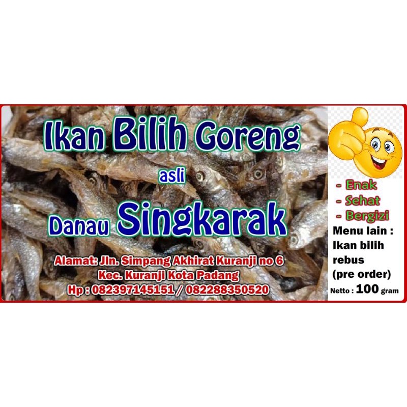 

ikan bilih asli singkarak isi 100 gram