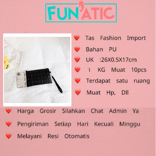 Funatic Handbag Clutch Wanita Import Model Terbaru Dan Kekinian Fashion Korea FA1061