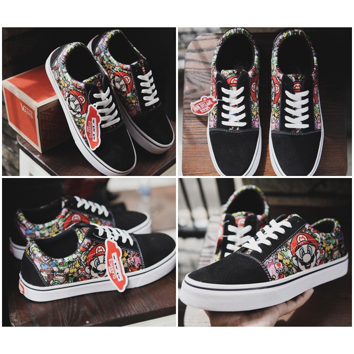 SEPATU PRIA SNEAKERS VANS OLDSKOOL MOTIF MARIOBROS