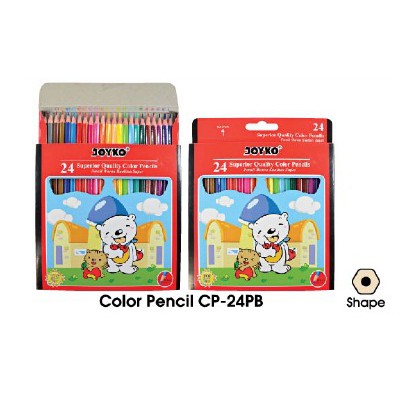 

Joyko Pensil Warna Superior Quality Color Pencils Hexagonal Grip CP 24Pb