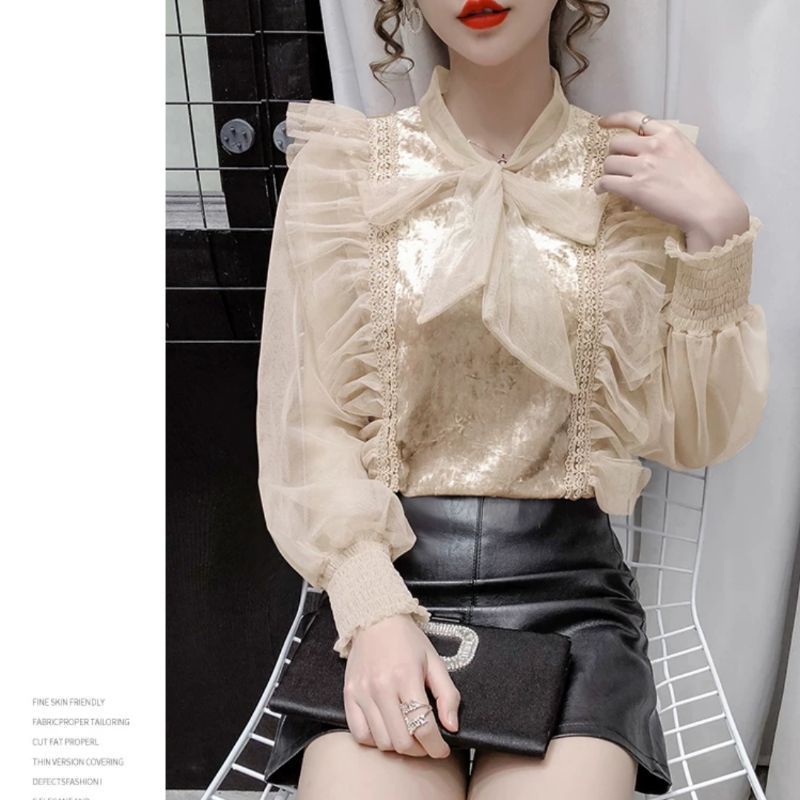 MDLV ~ 3181 LAURENCIA VELVET TOP KOREA TERBARU BLOUSE VELVET IMPORT ATASAN IMPORT FASHION IMPORT