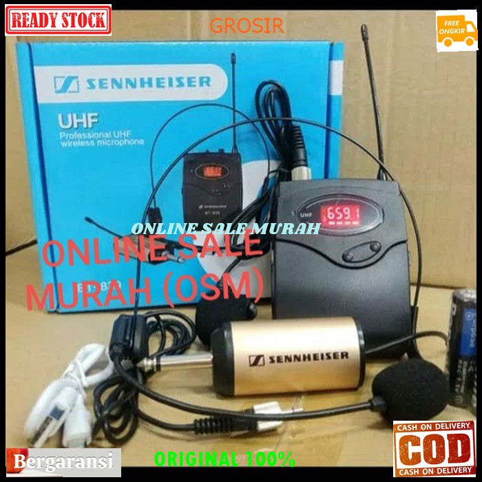 G53 Sennheiser Mic Wireless cas Single UHF headset bando senheiser baterai charger mik wireles pro karaoke mikrophone microphone casan audio sound vokal vocal professional panggung dj studio senheizer G53   BISA DIGUNAKAN SEGALA JENIS AUDIO SOUND  SINGLE.