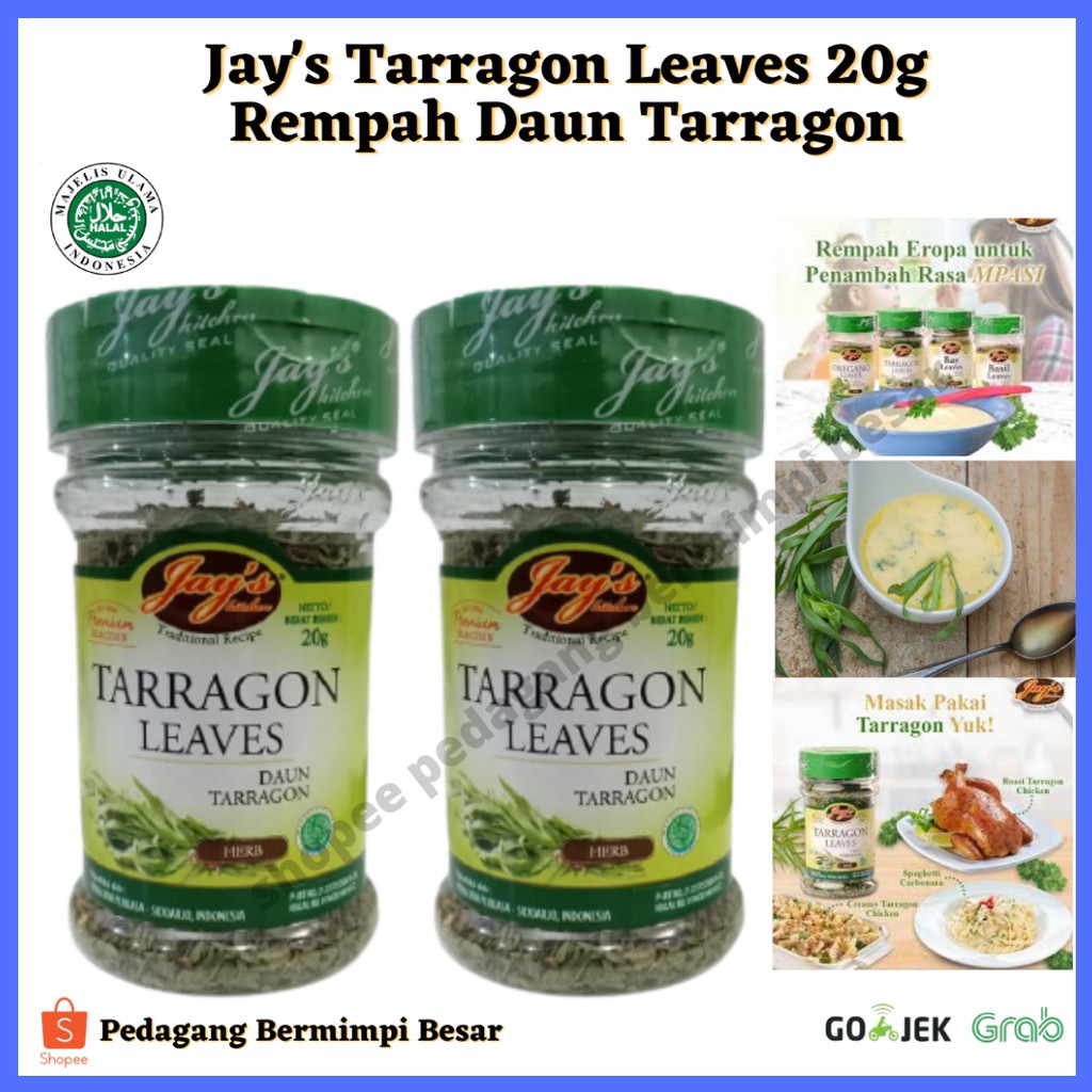 Jay's Tarragon Leaves 20g/ Daun Tarragon/Bumbu Dapur Rempah / Bumbu Masak