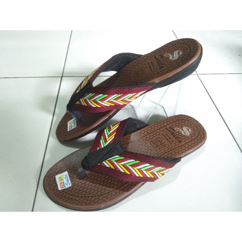 sandal  jepit turki kekinian Saila ukuran 37-40/sandal jepit turki terbaru