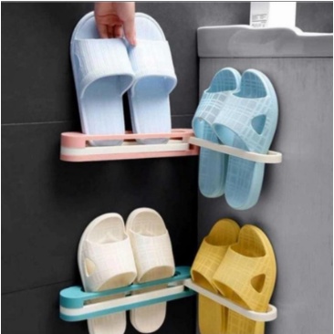 ES55 RAK SANDAL GANTUNG LIPAT HOLDER TEMPAT SEPATU DINDING 3IN1