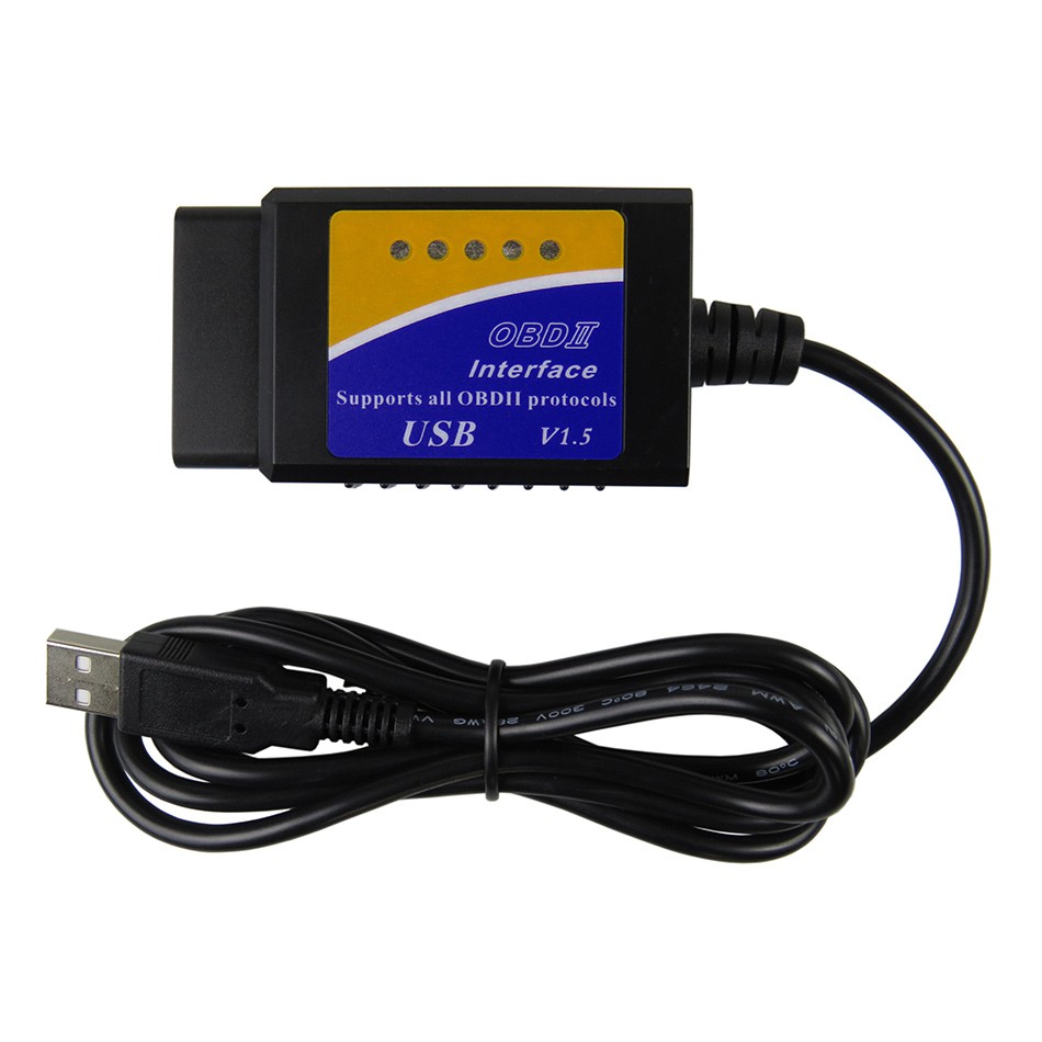 IMPORT ELM 327 V1.5 ELM327 USB OBD2 Interface Car Diagnostic Tool ELM-327 Hardware V 1.5 OBD 2 Code