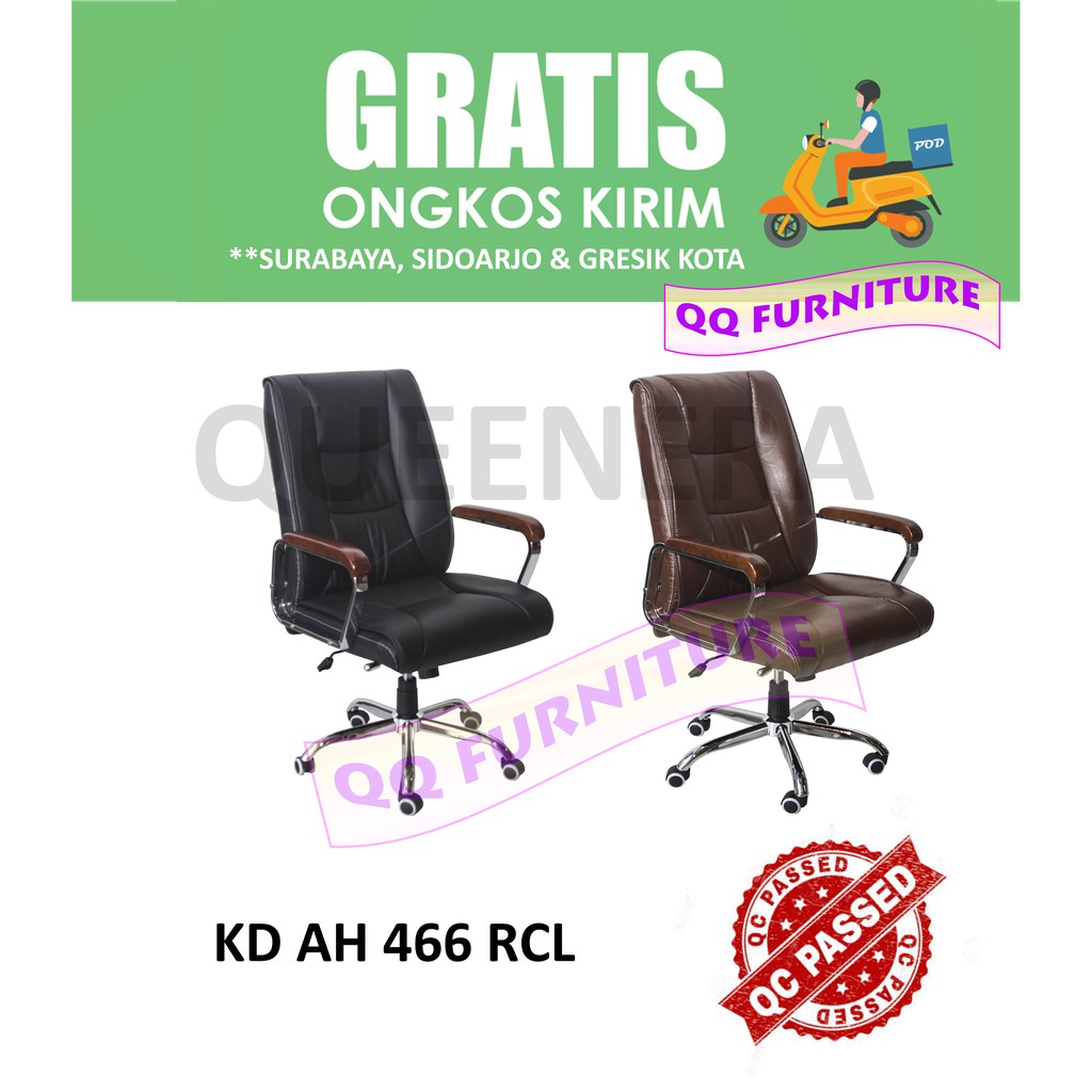  Kursi  direktur reclining merk  Queenera tipe KD AH 466 RCL 