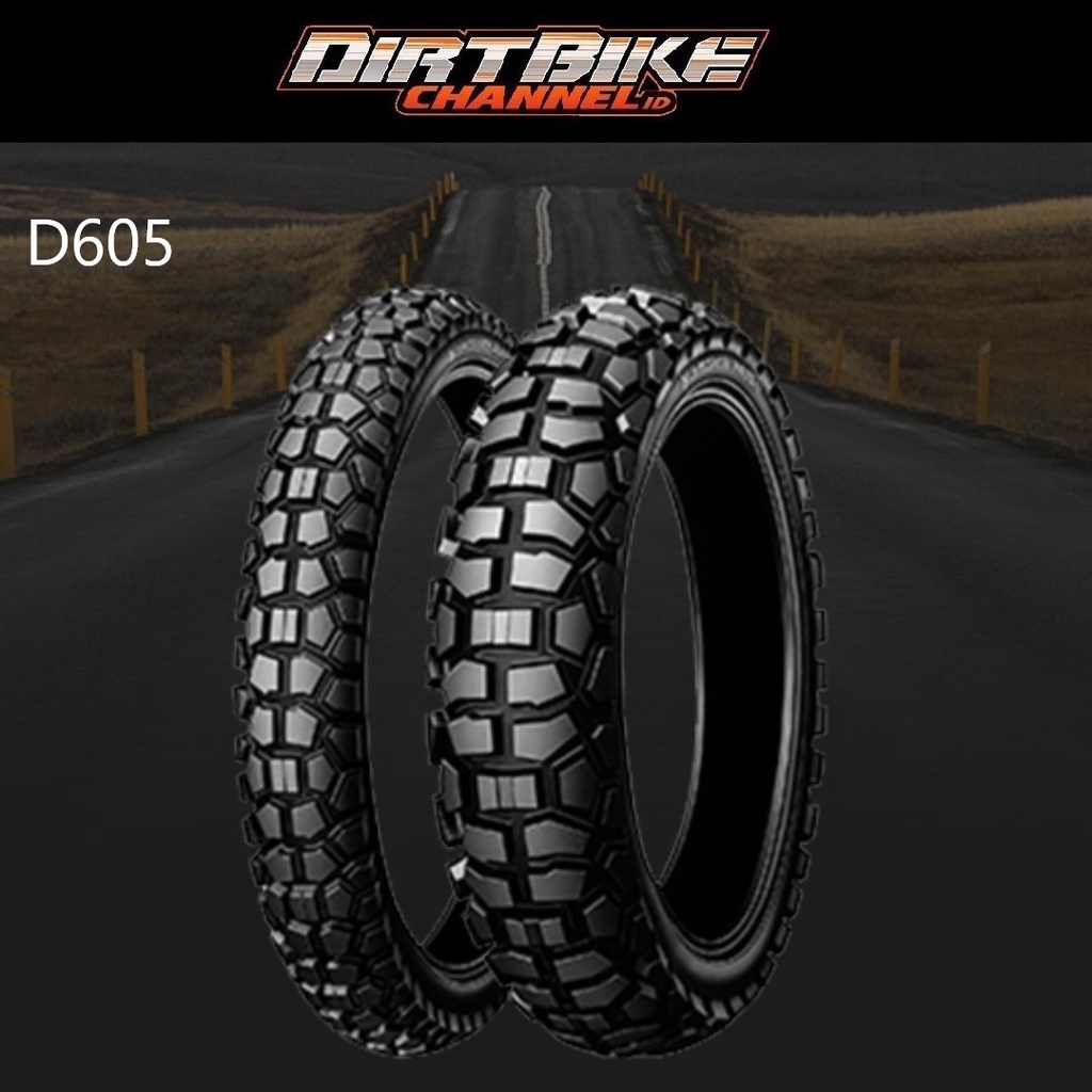 BAN DUNLOP D605 18 21 16 19 SET DEPAN BELAKANG TRAIL DUAL ROAD KLX CRF WR