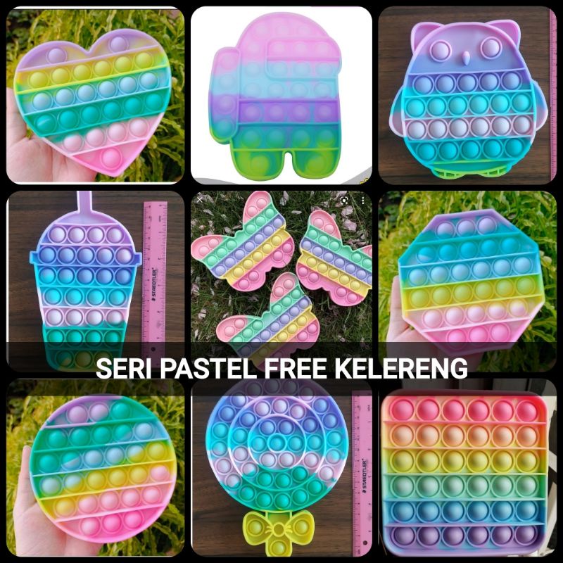 (TERBARU) POP IT SERI PASTEL KARAKTER POP IT RAINBOW PASTEL MURAH KARAKTER-2