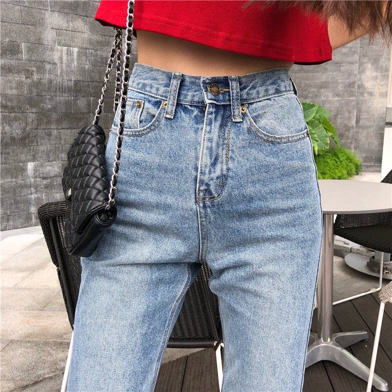 high waist murah kekinian new jens celana jeans panjang wanita