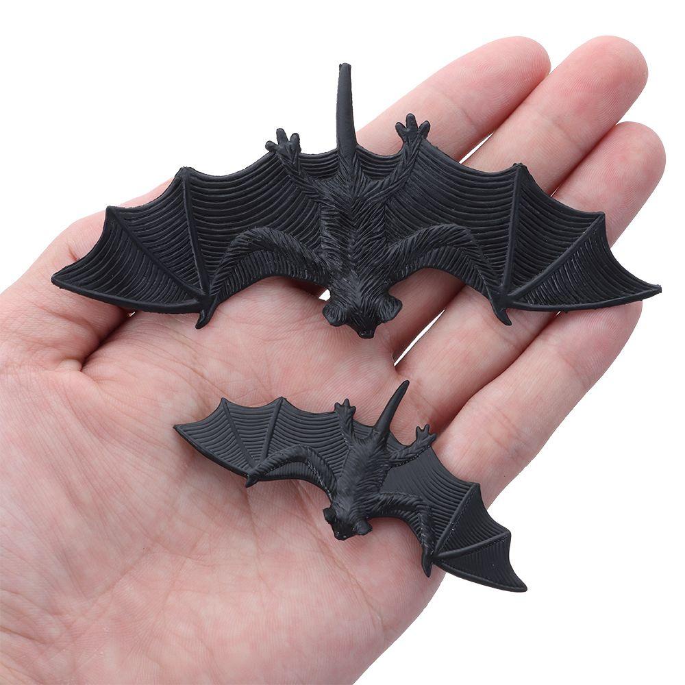 Top 5Pcs/Pack Plastik Kelelawar Palsu Anak Novelty Mainan Halloween Luminous Bat