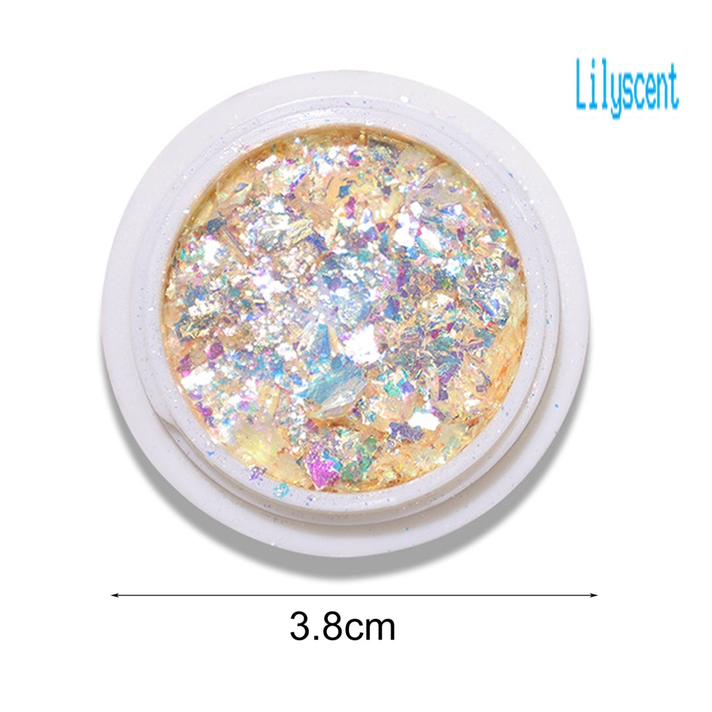 Lily Payet Glitter Portable Warna-Warni Untuk Nail Art