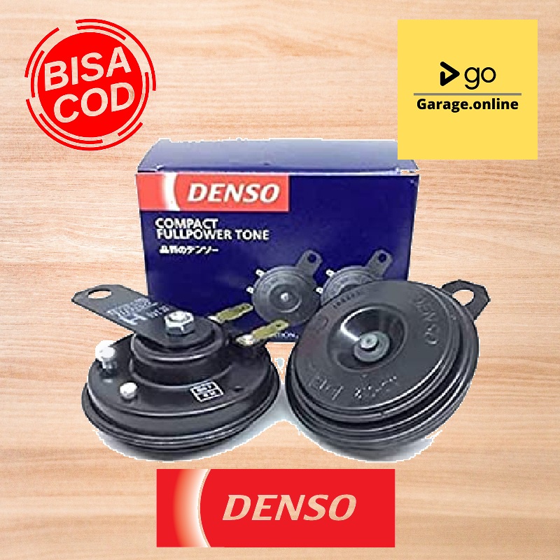 Klakson Denso Compact Disk Hitam 12V Untuk semua Mobil dan Motor Original