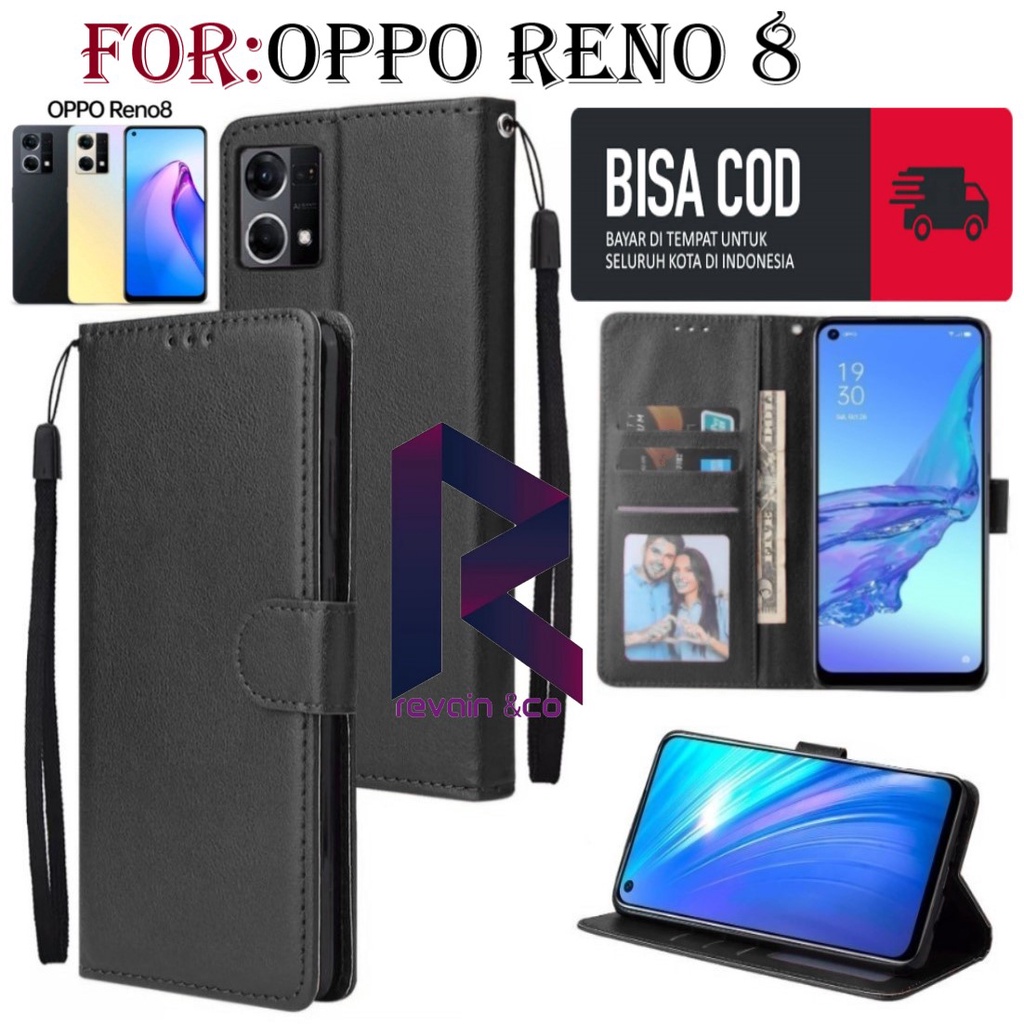 NEW OPPO RENO 8 2022 CASE FLIP WALLET LEATHER KULIT PREMIUM SARUNG BUKA TUTUP FLIP CASE OPPO RENO 8